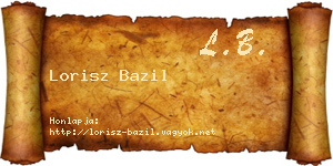 Lorisz Bazil névjegykártya